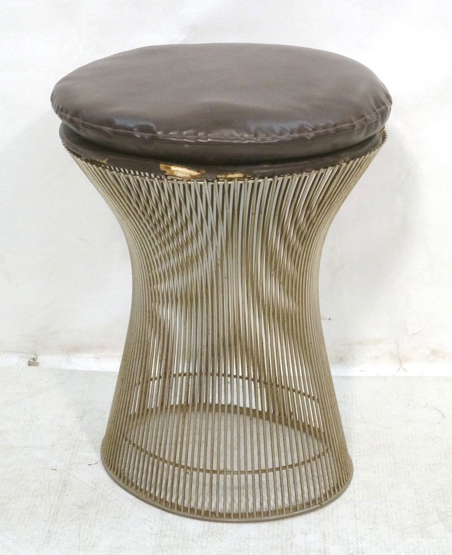 WARREN PLATNER Corseted Rod Modernist Stool. Brow (1 of 9)