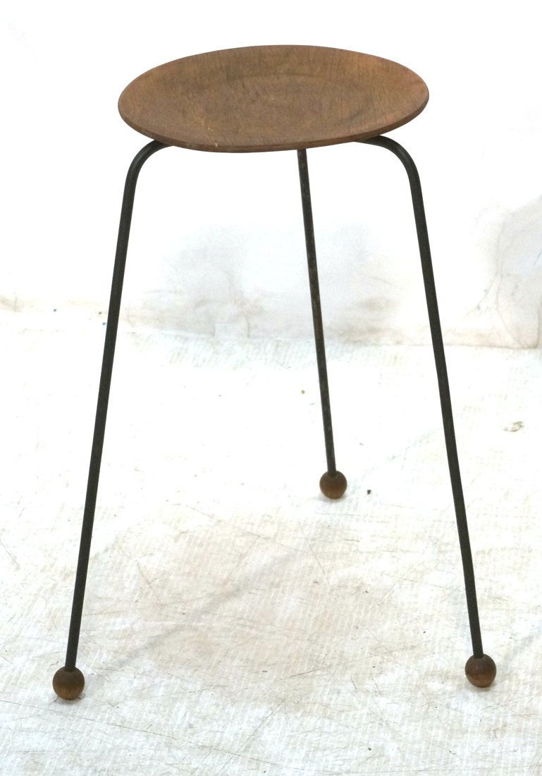 TONY PAUL Tray Stand. Wood top & ball feet on thr (1 of 6)