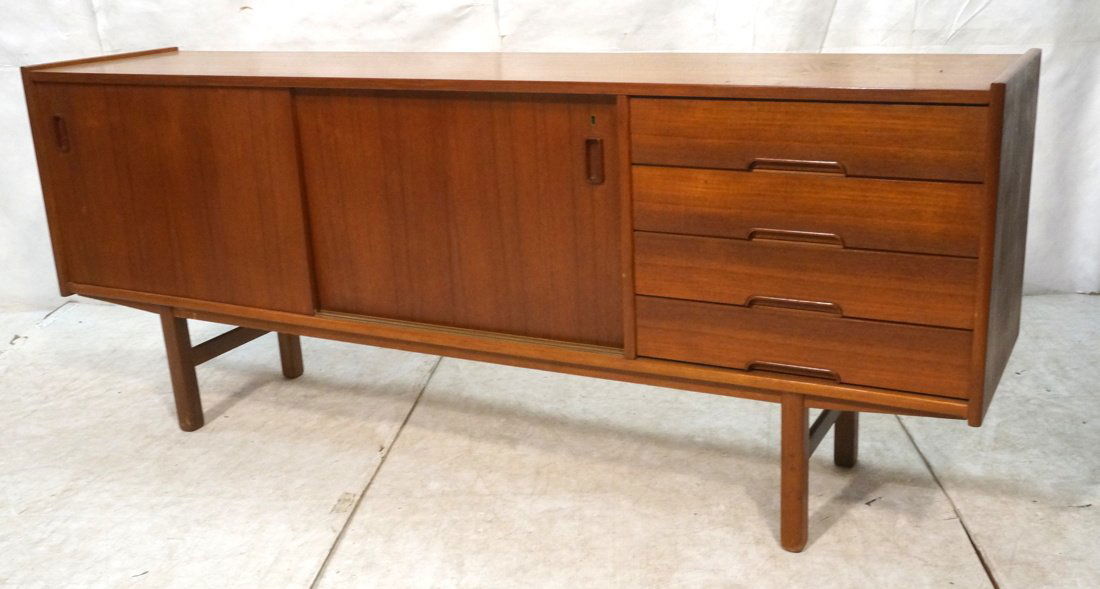 MAURICE VILLENCY Teak Credenza Sideboard. Danish (1 of 9)