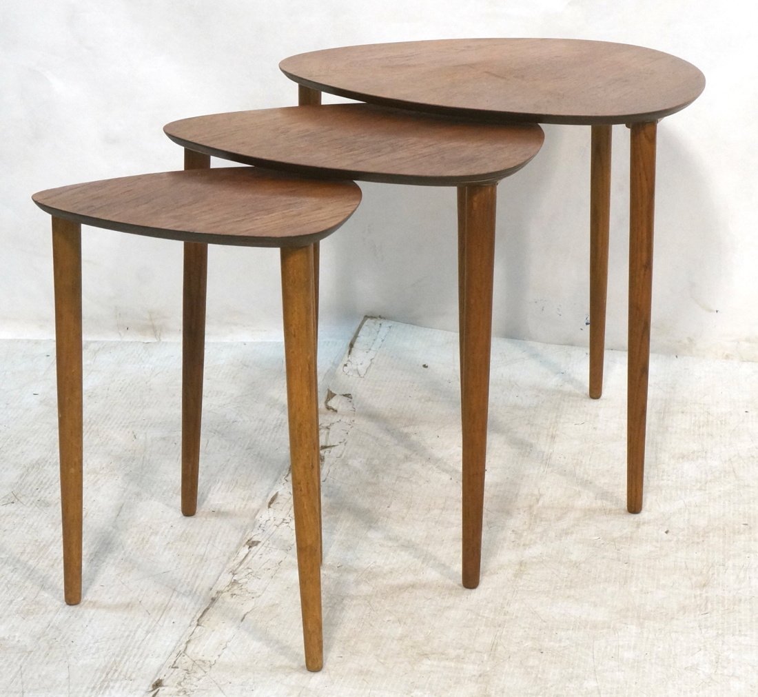 Set 3 Guitar Pick Nesting Tables. Danish. Tapered (1 of 7)