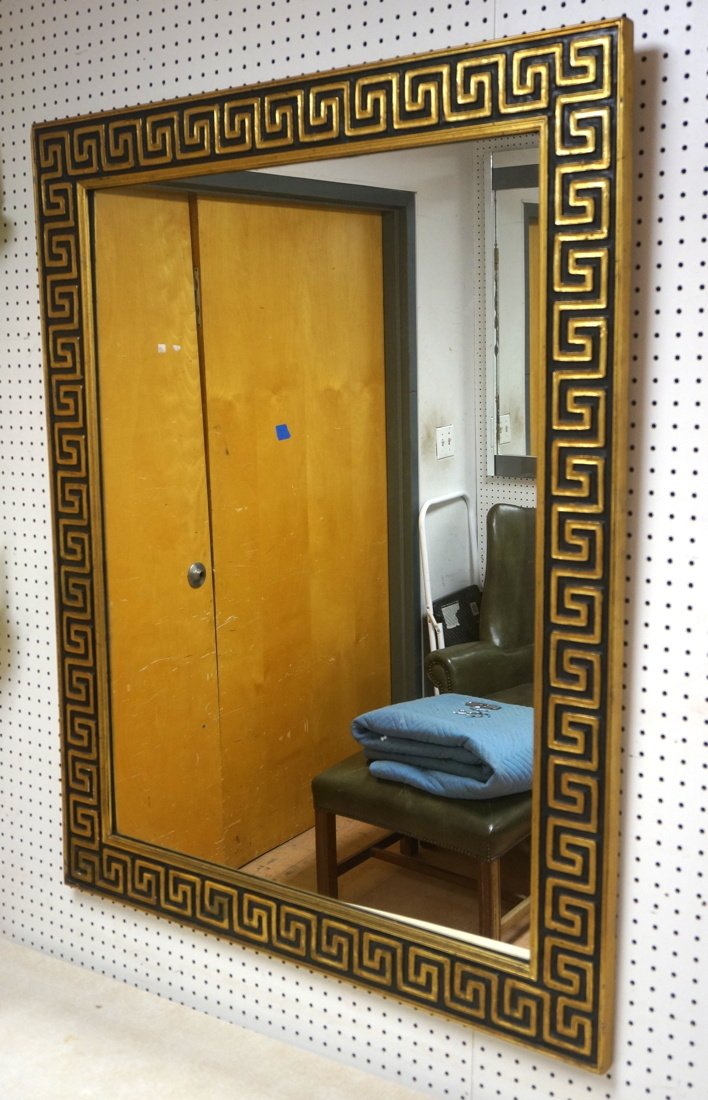 Decorator Greek Key Wall Mirror. Gold & Black. (1 of 7)