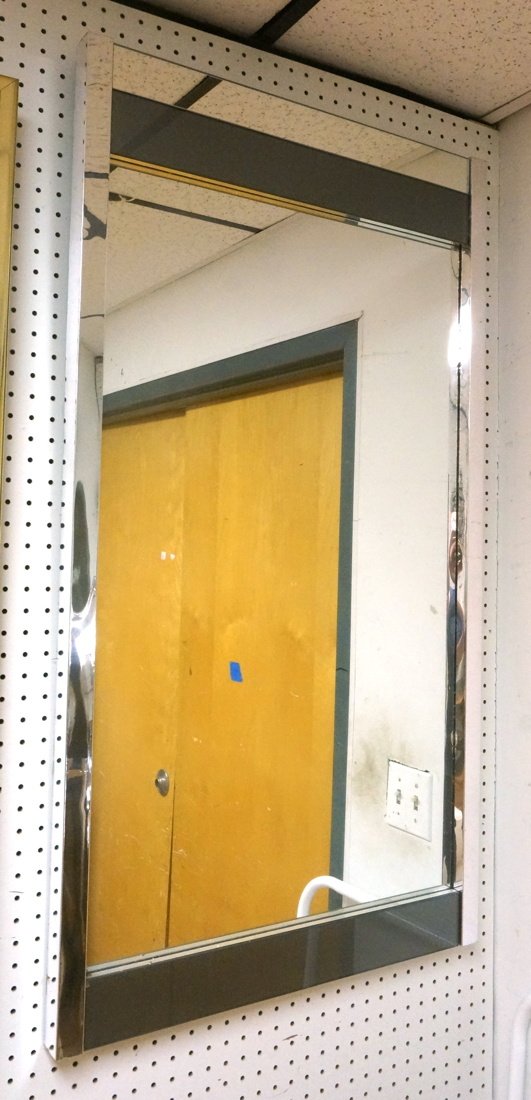 Chrome Wall Mirror Gray panel (1 of 6)