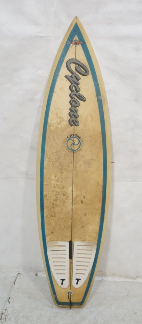 Vintage CYCLONE Custom Fiberglass Surfboard (1 of 7)