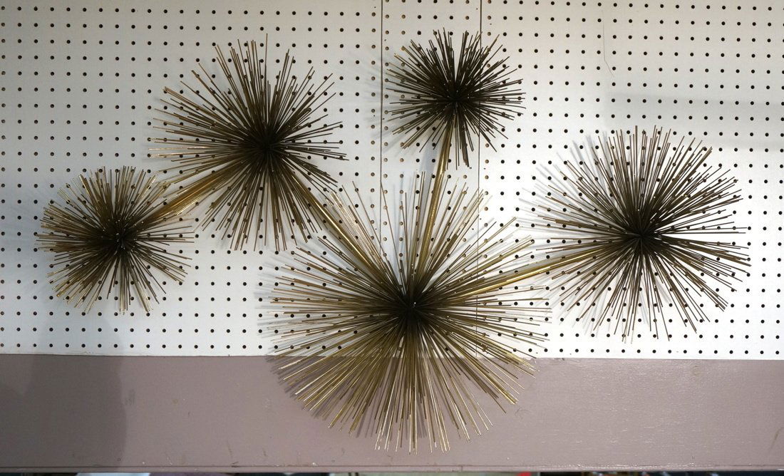 C JERE 5 Pom Pom Metal Modernist Wall Sculpture. (1 of 9)
