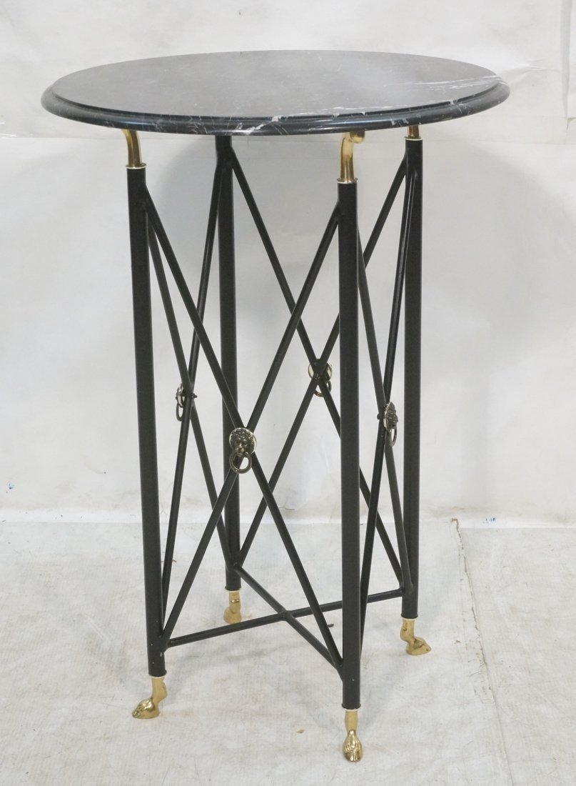 Regency style Gueridon Table Pedestal. Black meta (1 of 9)
