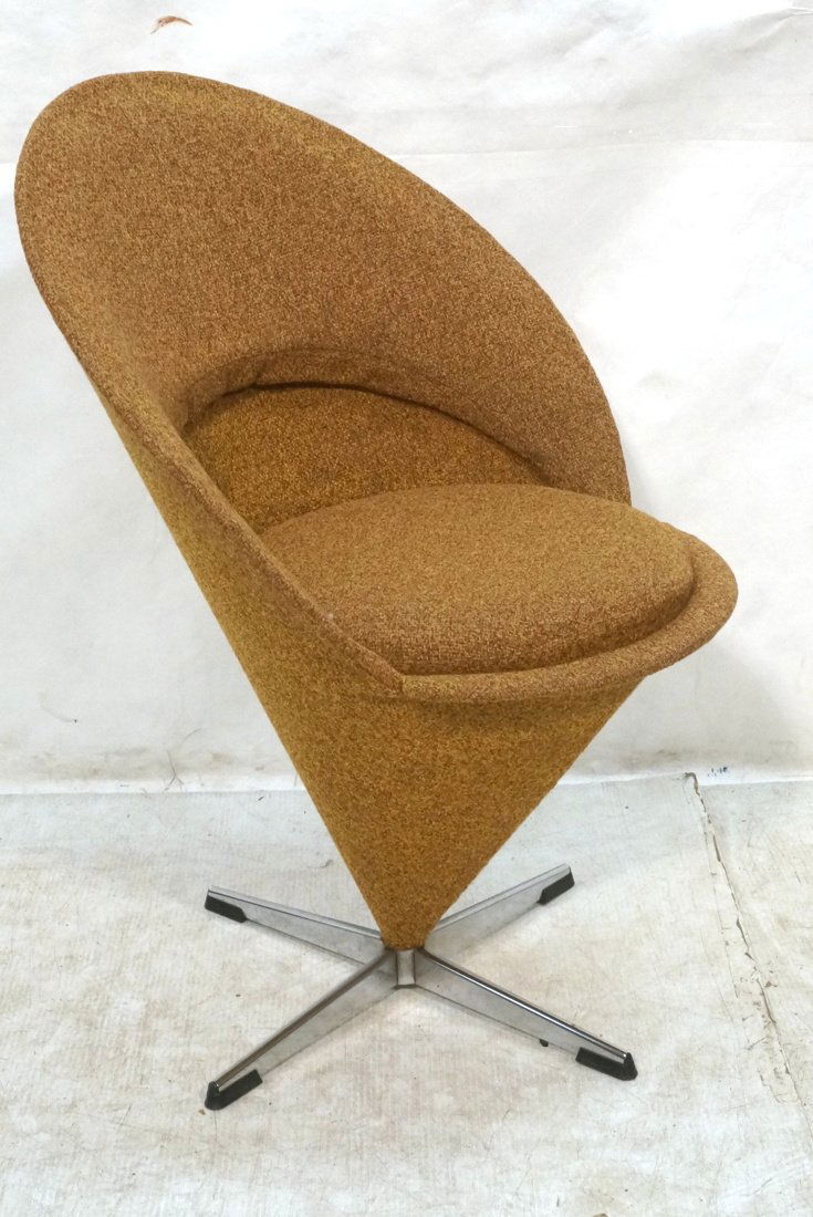 VERNER PANTON Cone Chair. Golden brown fabric on (1 of 6)