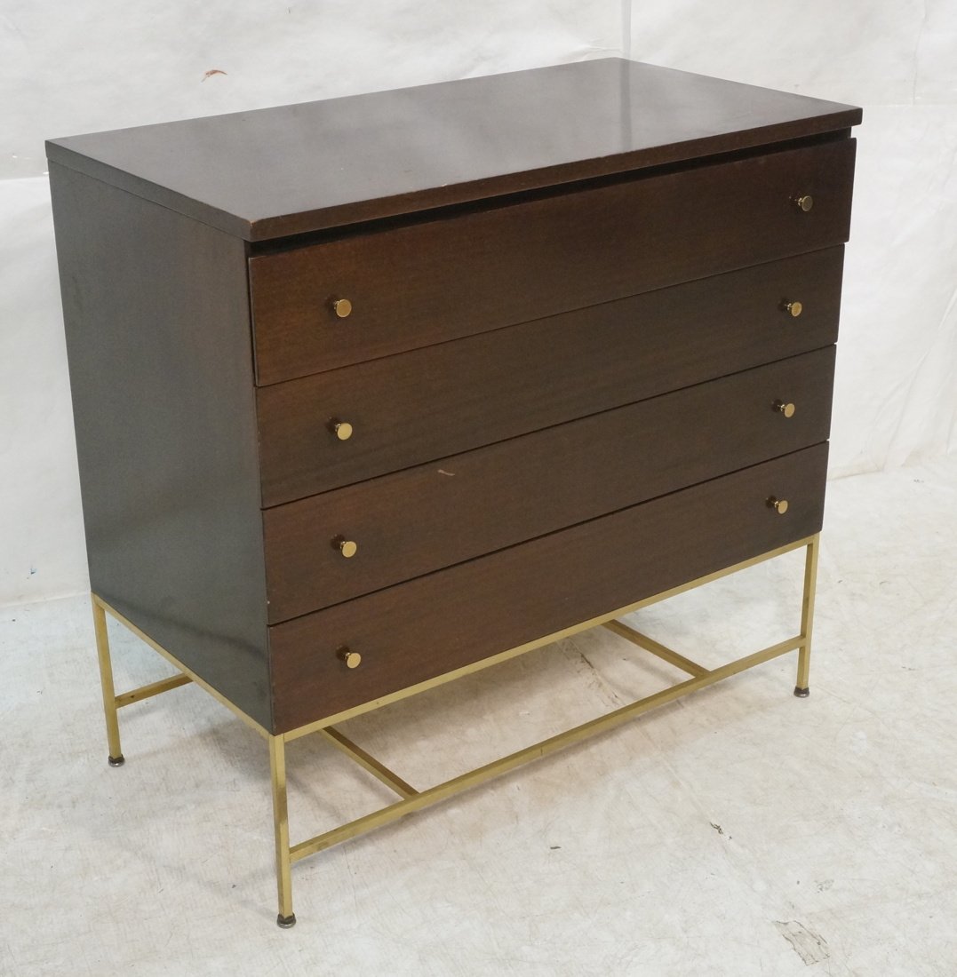 PAUL McCOBB Calvin 4 Drawer Cabinet Chest. Brass (1 of 9)