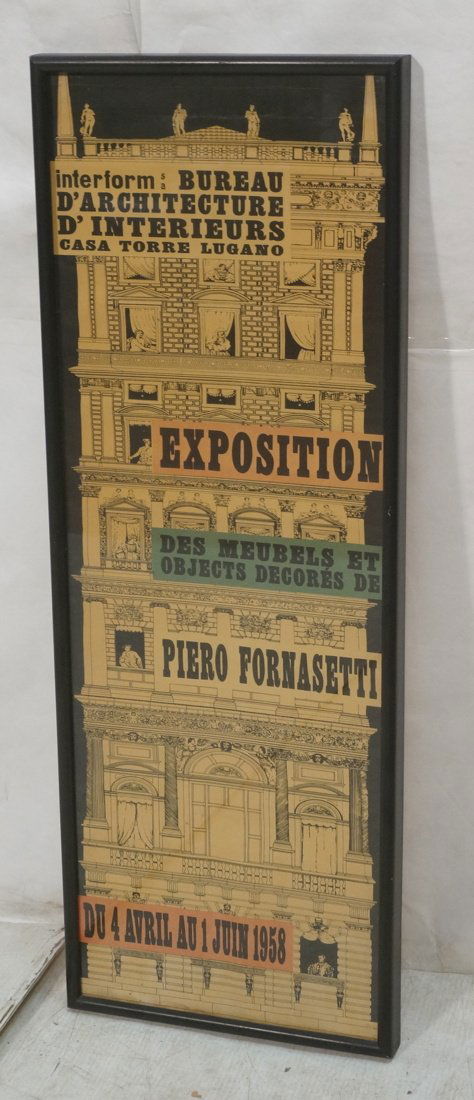 PIERO FORNASETTI 1958 Exhibition Exposition Poste (1 of 6)