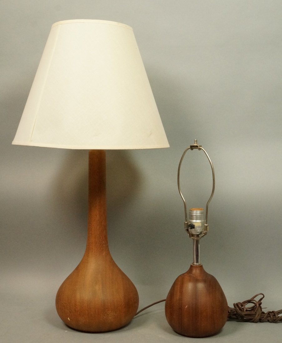 Lot 2  Modernist Wood Table Lamps. (1 of 8)