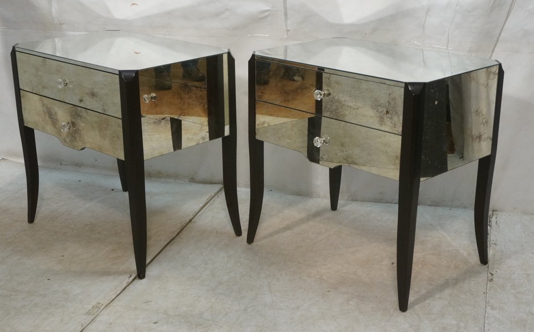 PR Mirrored AMY HOWARD Collection Two Drawer Stan (1 of 8)