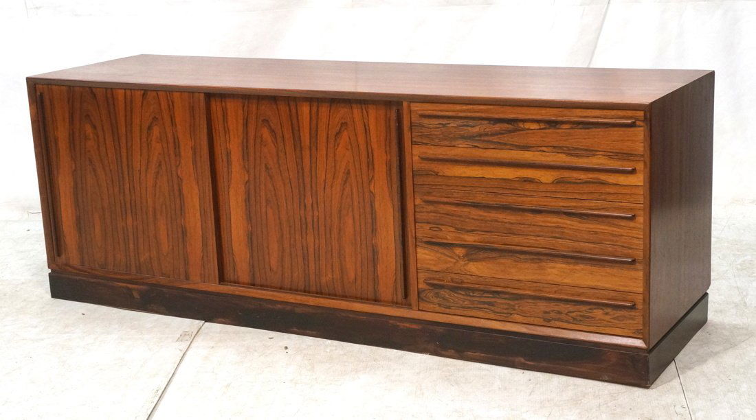 Danish Rosewood Credenza Sideboard. H.P. HANSEN. (1 of 10)