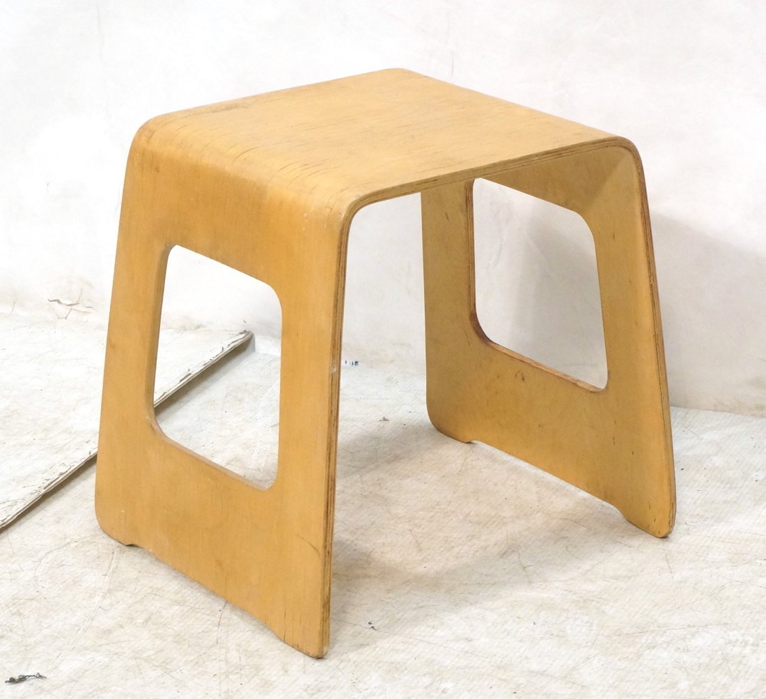 Small Stool Bench. Laminated Wood. Hand written H (1 of 8)