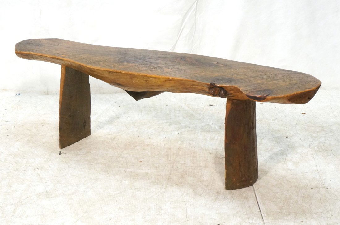 Natural Wood Tree Trunk Low Bench Table . Wood le (1 of 9)