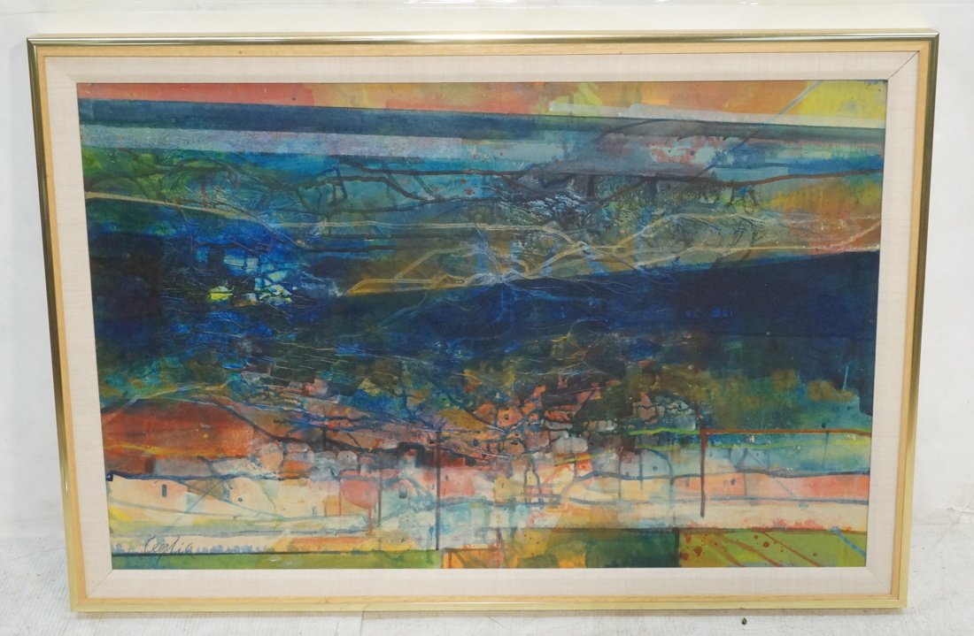 Signed VINCENT CEGLIA Acrylic  Painting. Landscap (1 of 8)