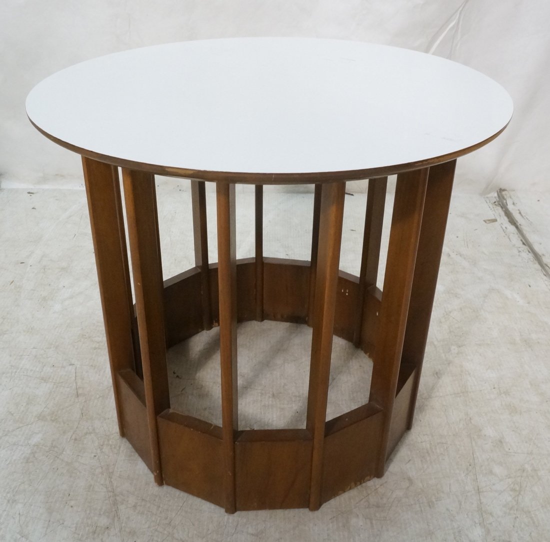 Harvey Probber style Low Side Table. White Lamina (1 of 6)