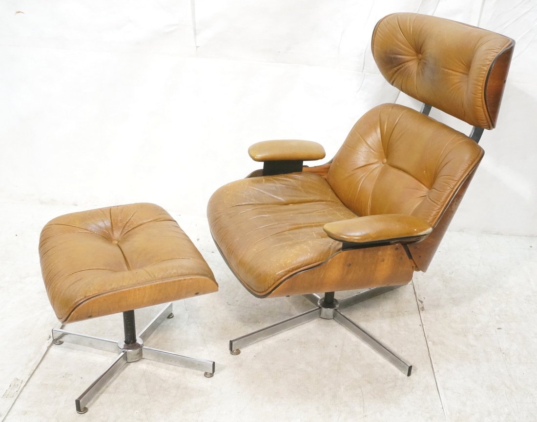Plycraft Eames style Lounge Chair & Ottoman.  Lig (1 of 10)