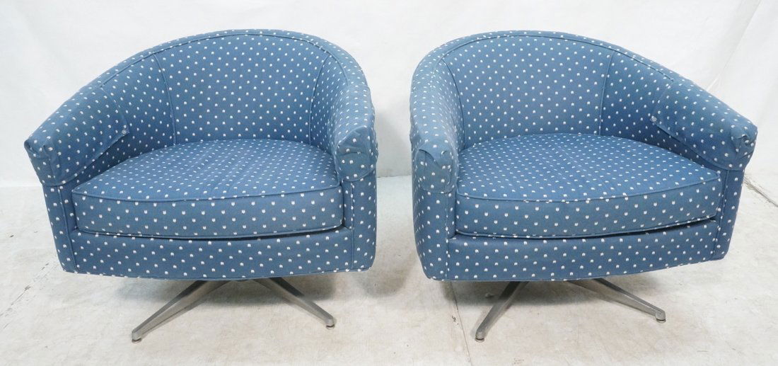 Swivel Barrel Back Milo Baughman style Lounge Cha (1 of 9)