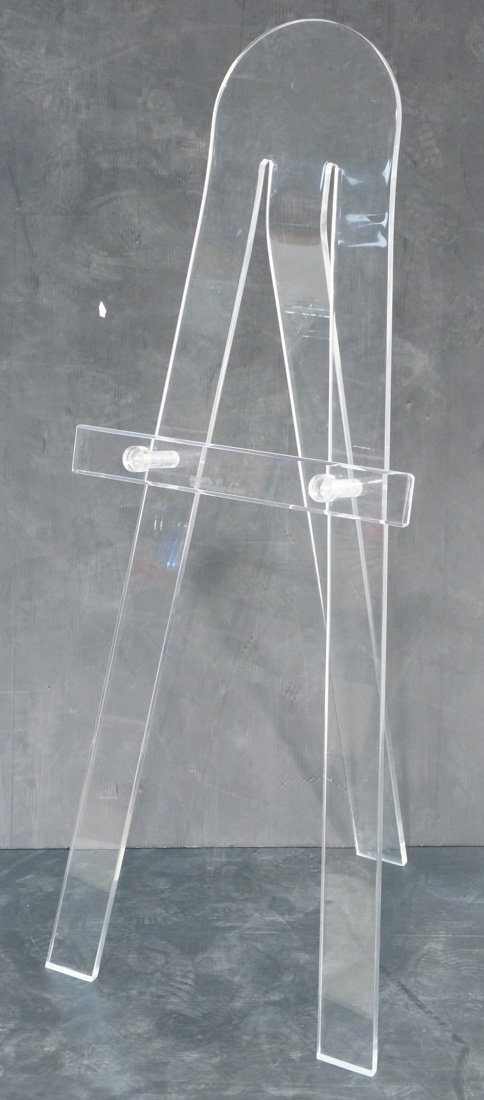 70's Modern Lucite Acrylic Easel Painting Stand. (1 of 7)