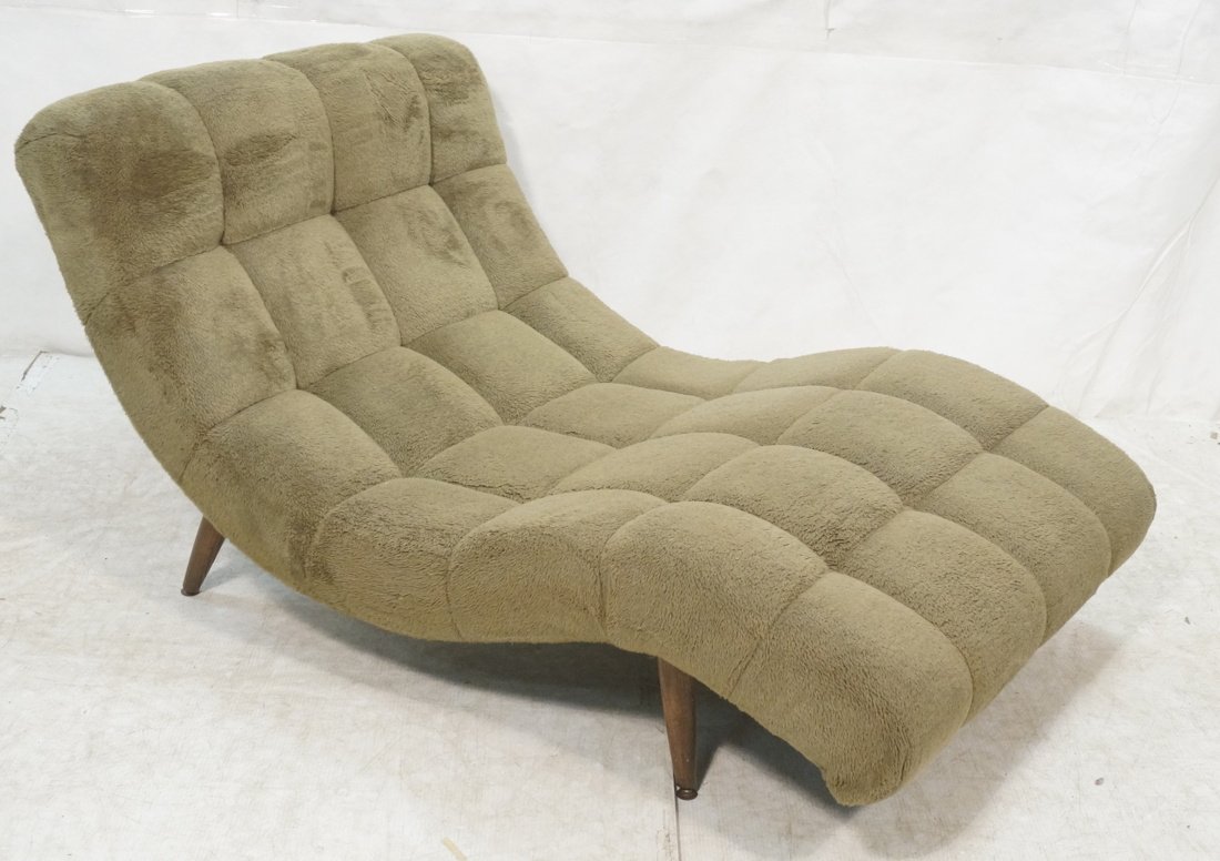 ADRIAN PEARSALL Chaise Lounge. Tapered wood legs. (1 of 6)