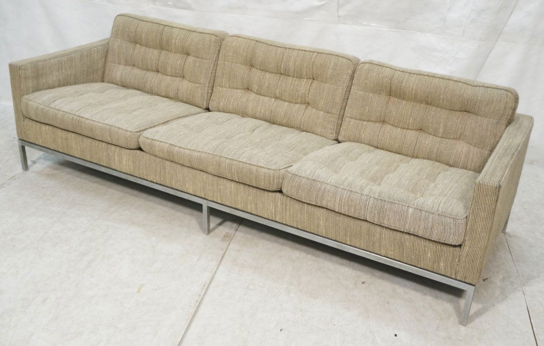 FLORENCE KNOLL Sofa. Stainless steel legs. Origin (1 of 8)