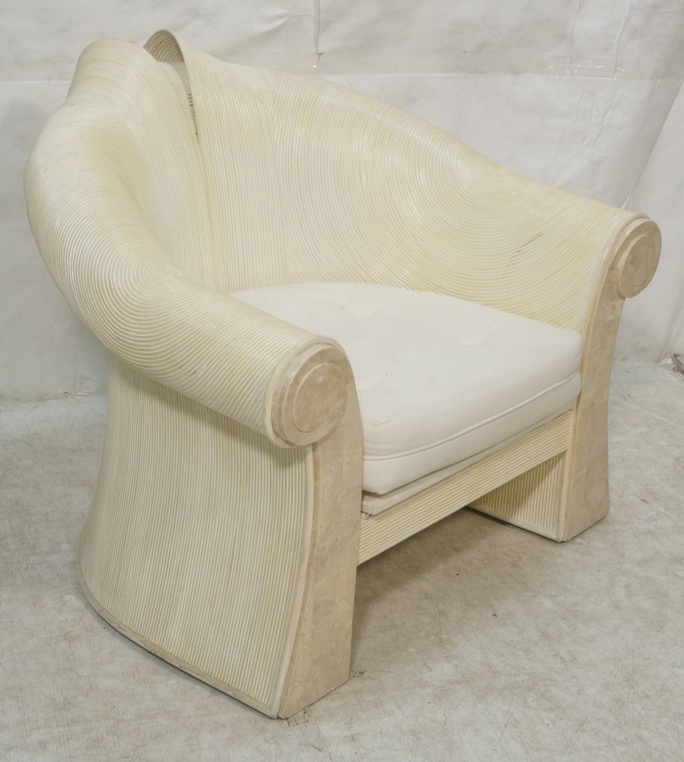 Karl Springer style Decorator Stone Front Lounge (1 of 10)