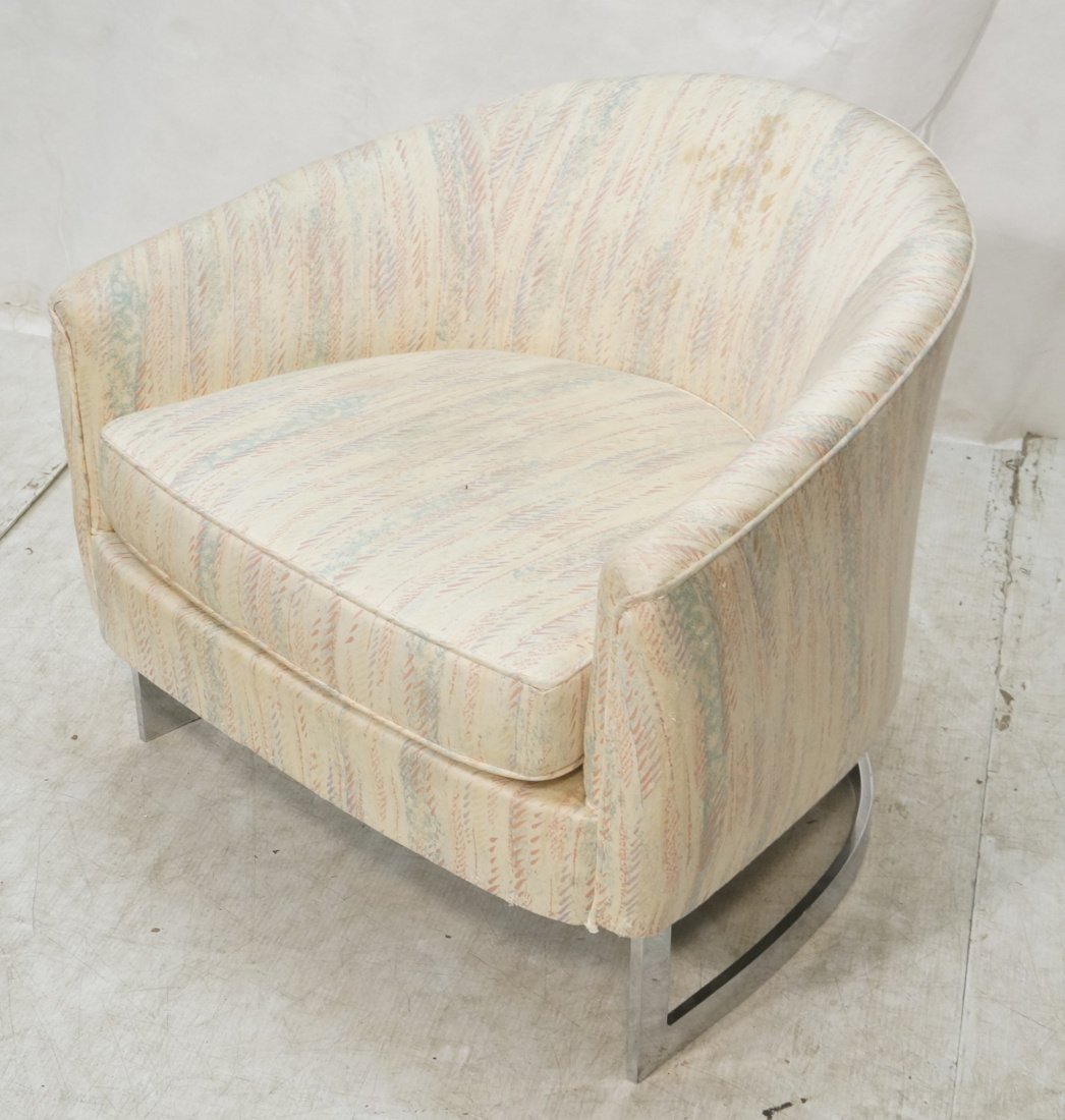Barrel Back Lounge Chair. Milo Baughman style. Ch (1 of 7)