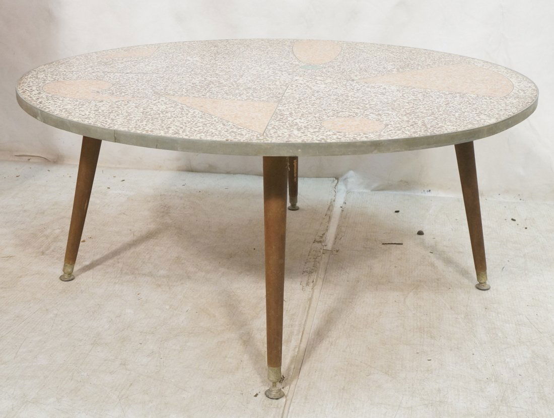 Modernist Terrazzo Tile Top Coffee Table. Decorat (1 of 7)