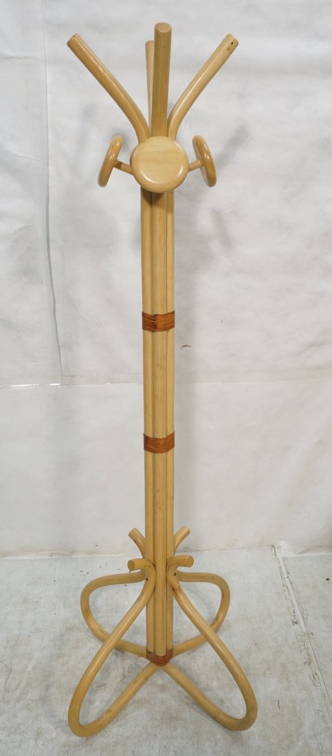 Modernist Standing Hat Coat Tree.  Bentwood light (1 of 6)