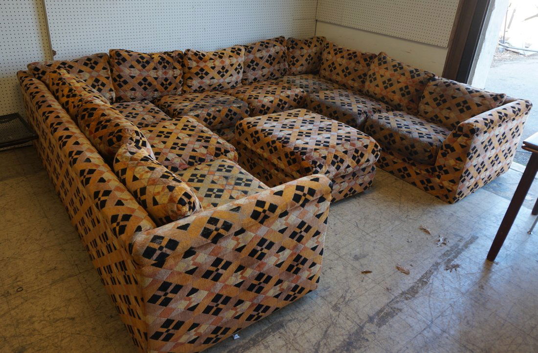 Large Steelcase Sectional Sofa Pit Set with Ottom (1 of 10)