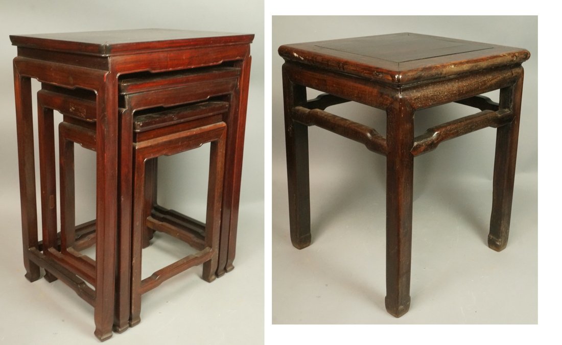 Set 3 Asian style Nesting Tables AND Single Table (1 of 10)