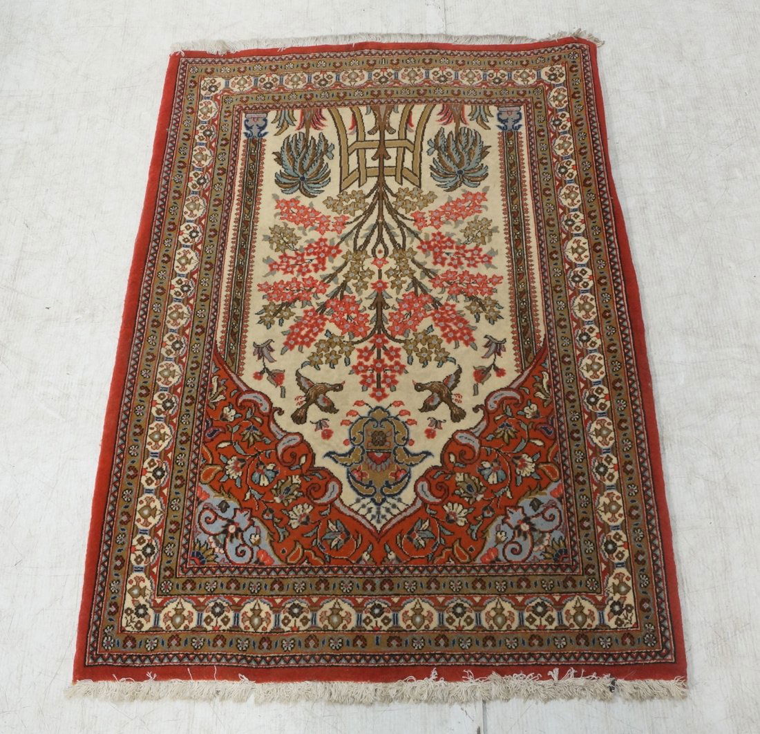 4'1" x 2'11" Oriental Prayer Rug. Floral tree des (1 of 7)