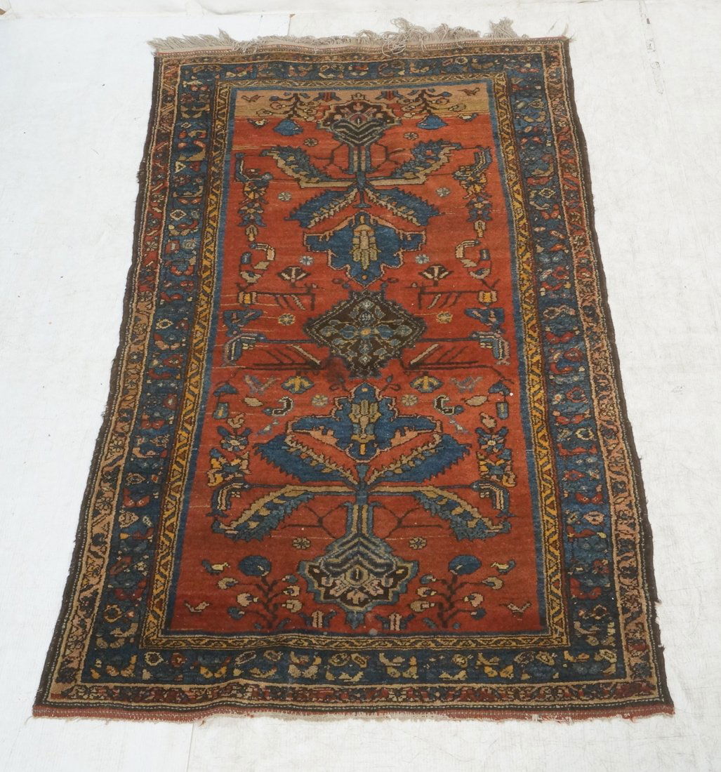 6'6" x 3'9" Antique Wool Oriental Carpet Rug. Lig (1 of 10)