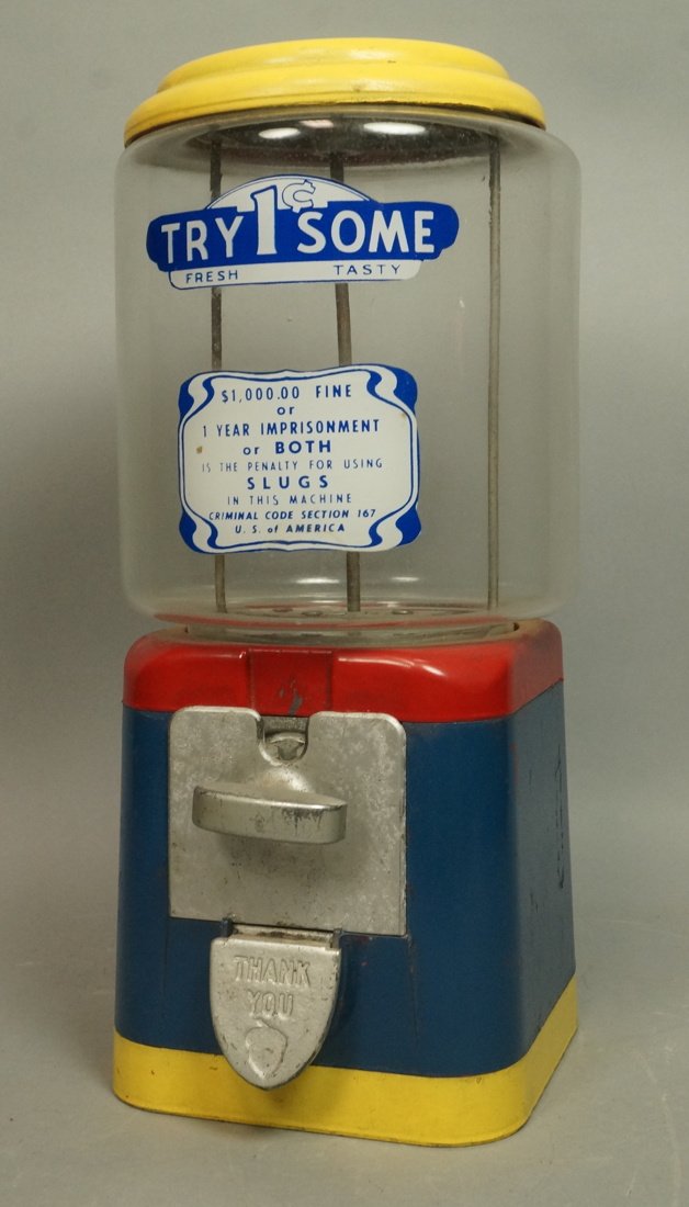 TRY SOME 1cent Gum Ball Machine. Colorful dispens (1 of 10)