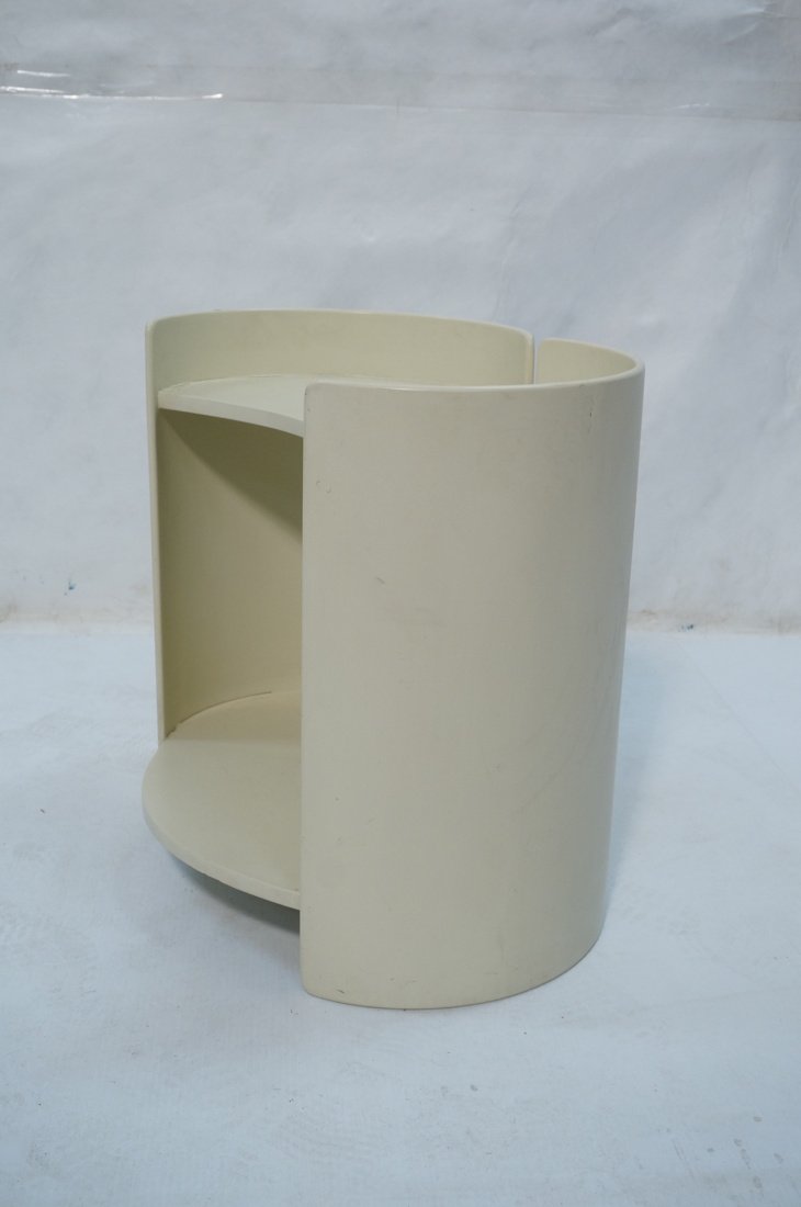 GEA End Table Shelf by KAZUHIDE TAKAHAMA for GAVI: GEA End Table Shelf by KAZUHIDE TAKAHAMA for GAVINA, Italy. Cream Lacquer finish on wood base. Distributed by KNOLL. -- Dimensions: H: 20.5 inches: W: 21 inches: D: 13 inches ---