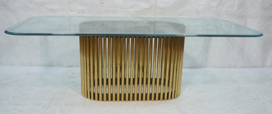 Large Brass Decorator Modernist Dining Table. SPRINGER (1 of 10)