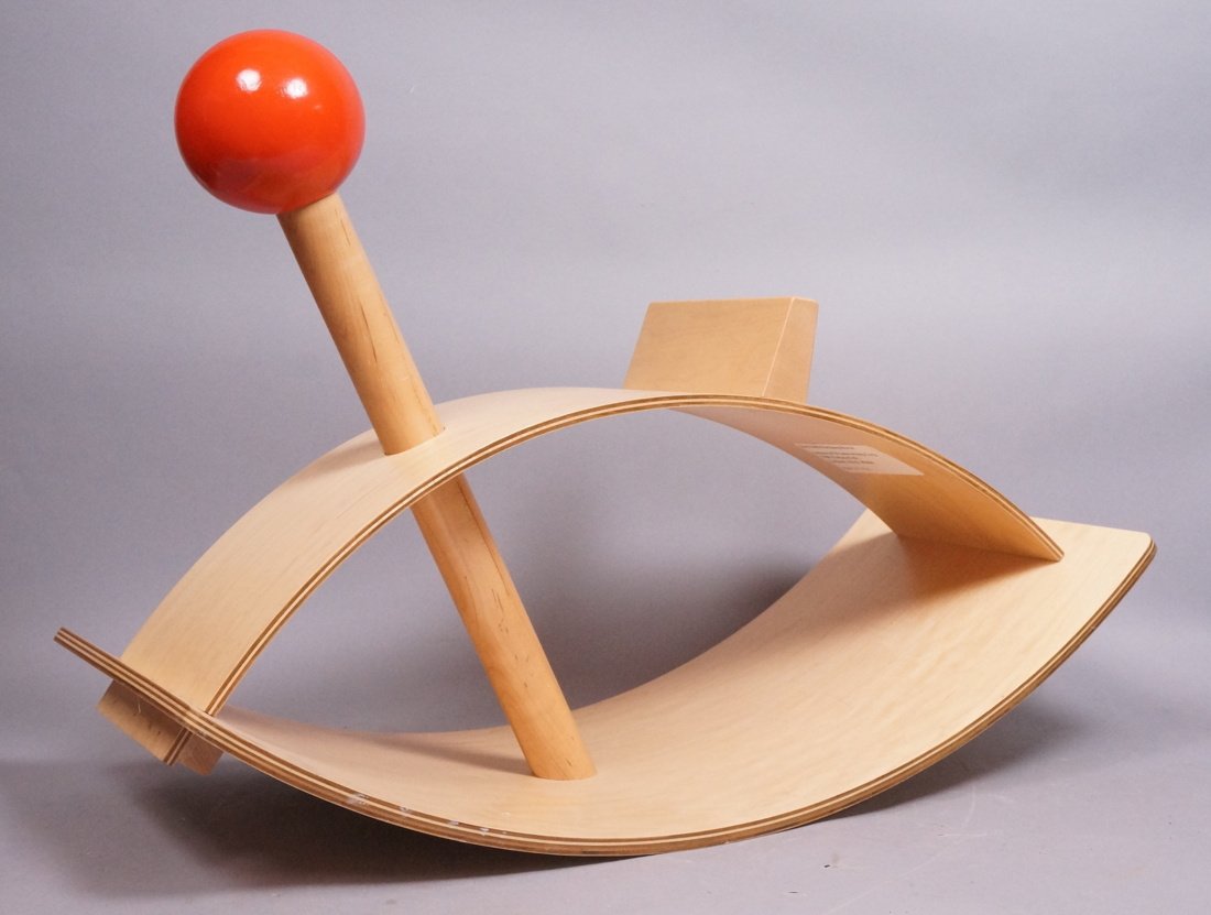 Red Bull Rocking Horse Childs Toy Rocker. Industr (1 of 7)