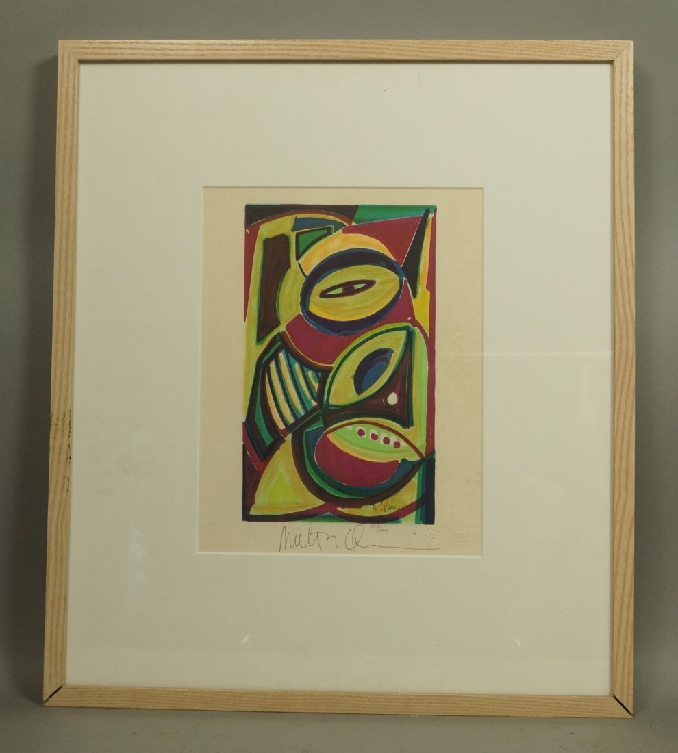 ANTHONY QUINN Pencil Signed Print. Colorful Abstr (1 of 7)