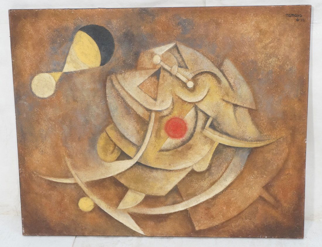 After Rufino Tamayo Oil Painting. Cubist Abstract (1 of 9)