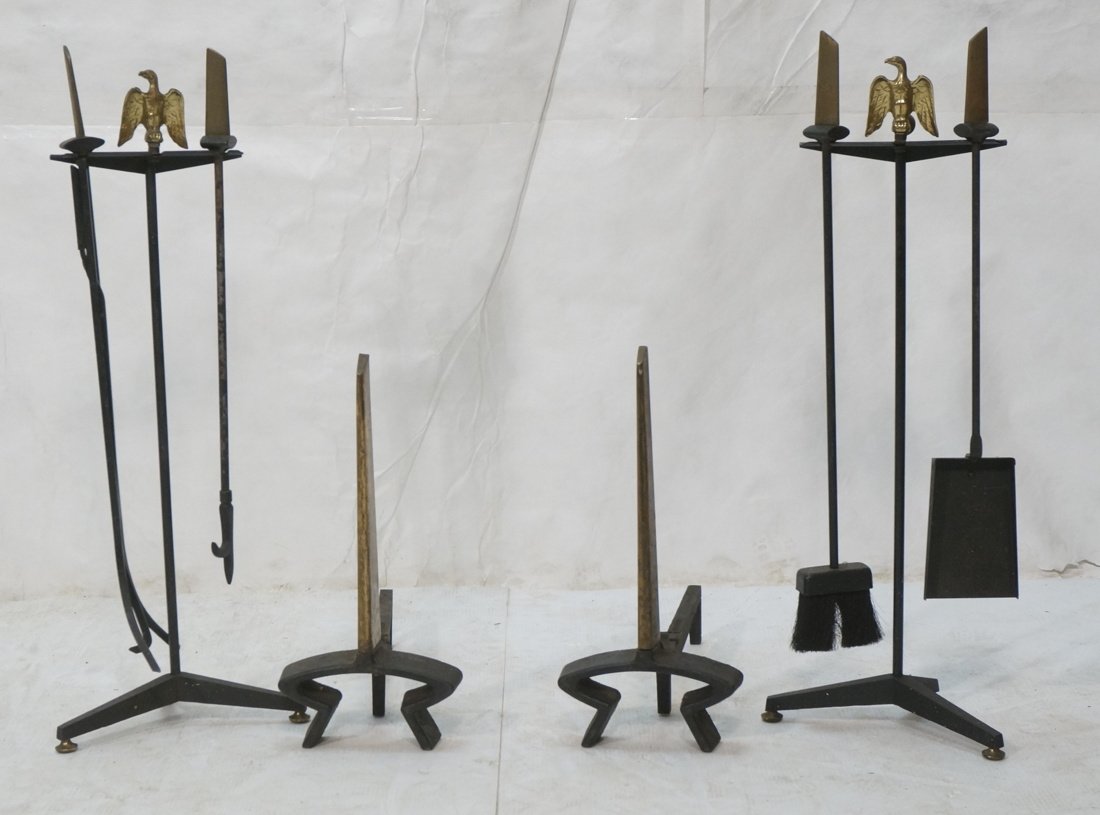 4pc Modernist Fireplace Tools. Donald Deskey for (1 of 9)