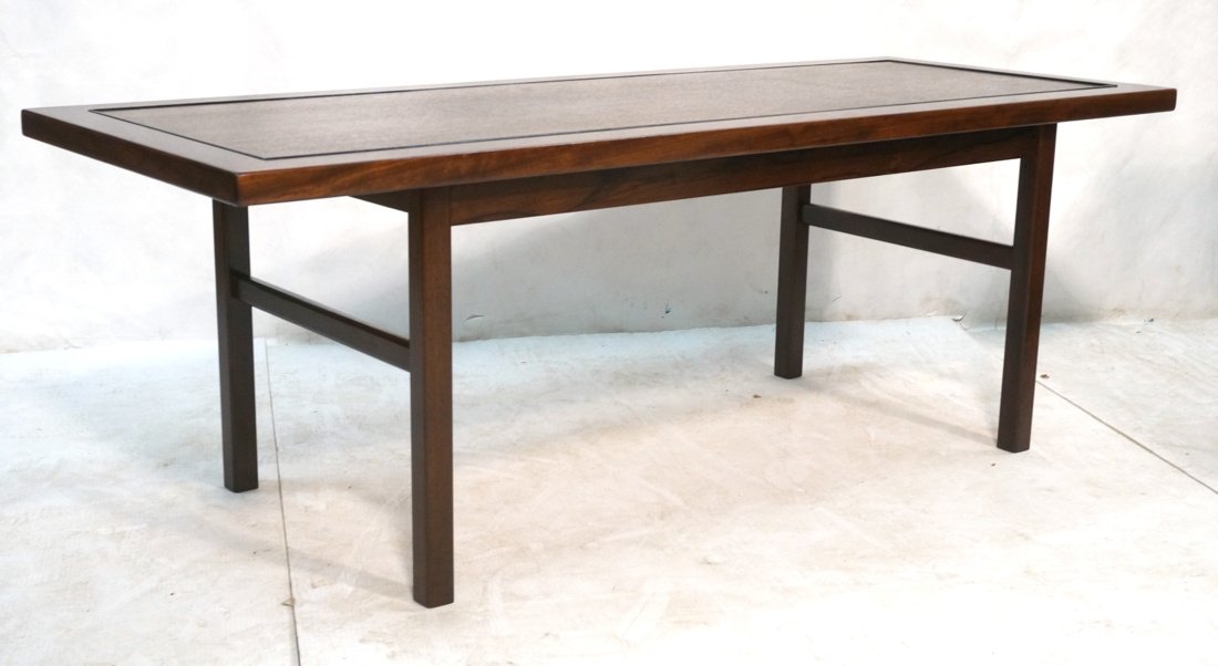 Banded Modernist Wood Coffee Table. Square wood l (1 of 8)