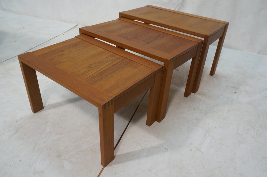 Set Three Nesting Tables. Danish Modern Teak. Not (1 of 8)