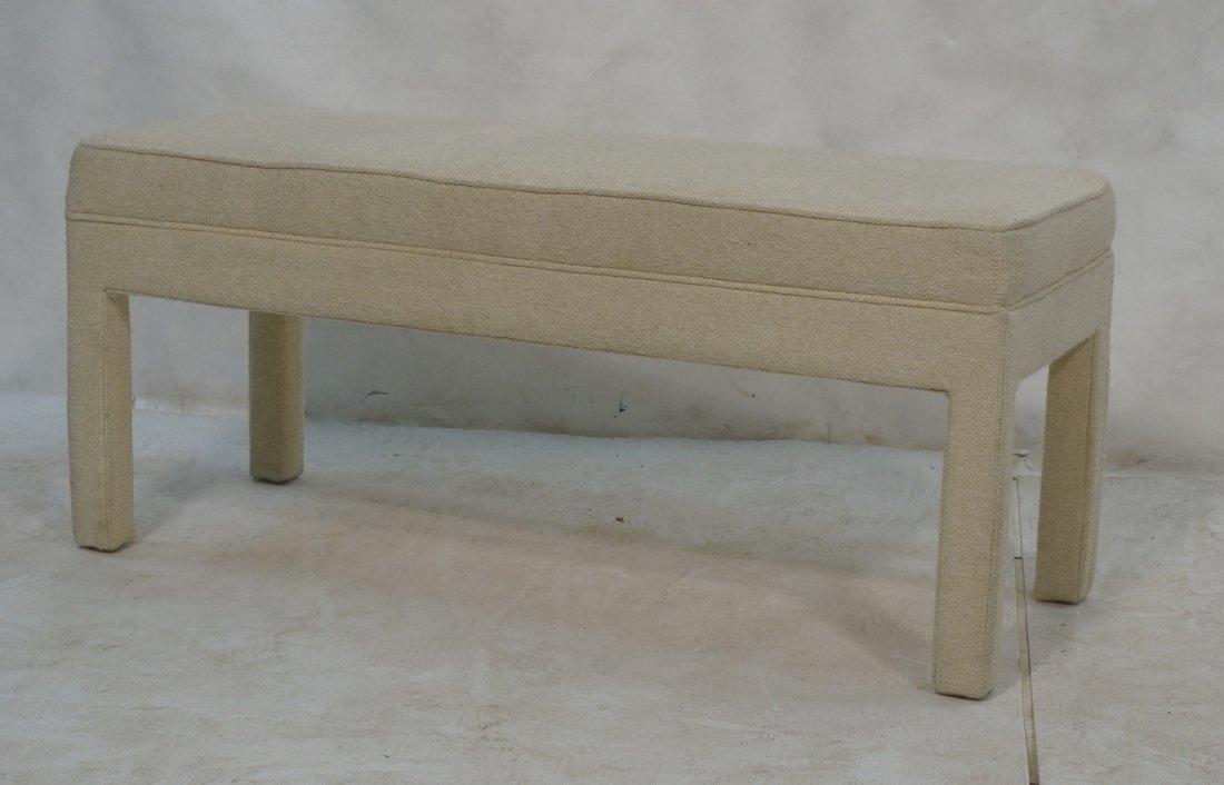 Parsons style Cream Upholstered Bench. Completely (1 of 4)
