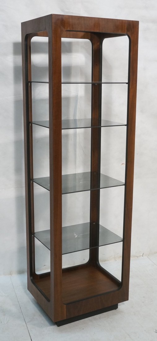 Walnut LANE American Modern Etagere. Four smoked (1 of 10)