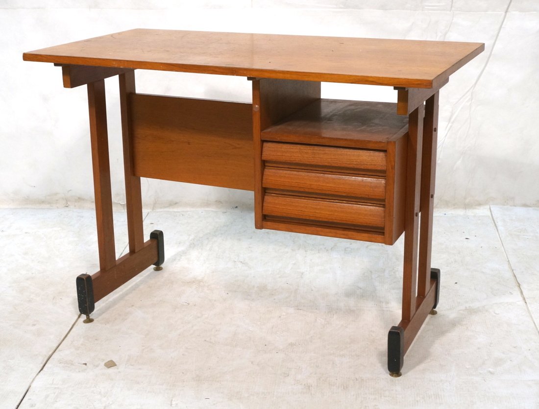Minimalist Teak Desk. Three small drawers. Eboniz (1 of 7)