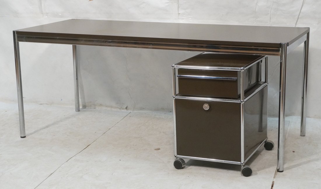 2pc HERMAN MILLER Desk Office Furniture. 1). Long (1 of 9)