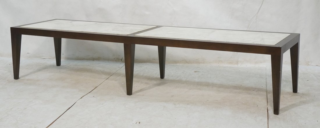 Harvey Probber style Wood Coffee Table. Marble sl (1 of 9)