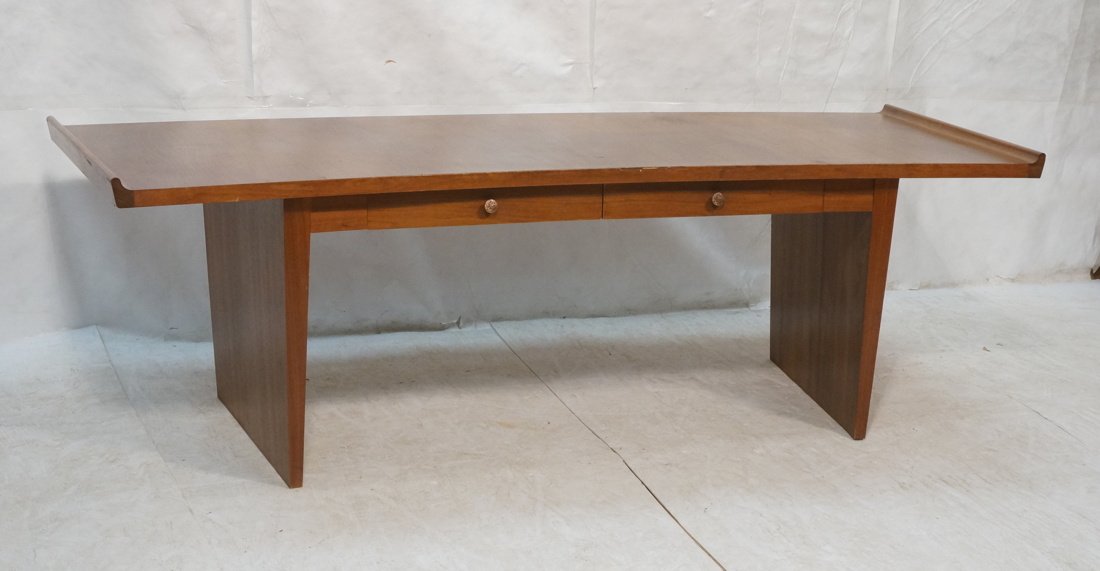 Harvey Probber Executive Desk. Curved bowed form (1 of 10)
