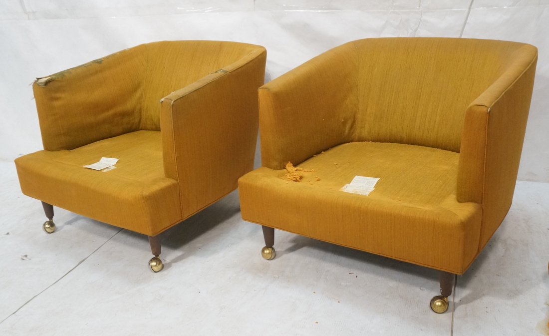 Pair of Harvey Probber Style Lounge Chairs.  Wood (1 of 10)