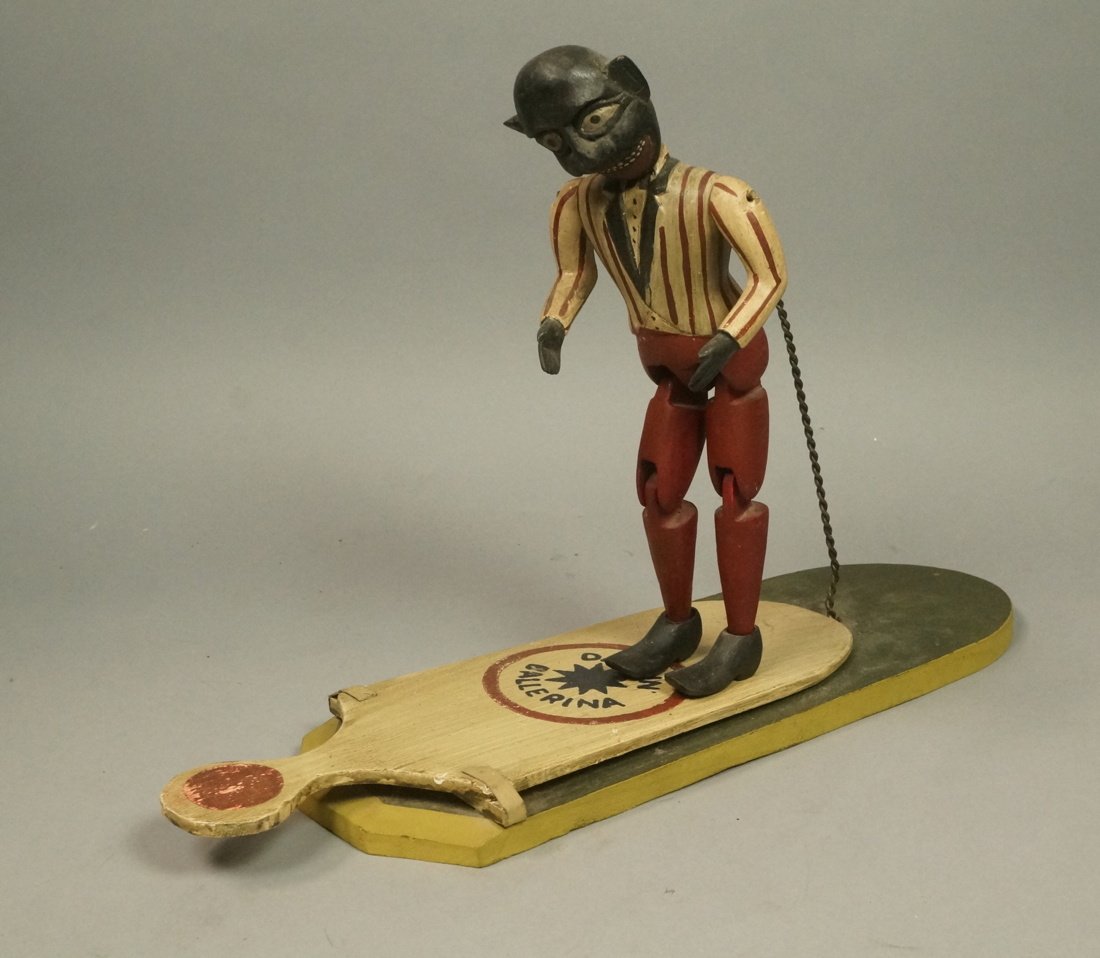 Dancing Ballerina Carved Wood Toy. Dancing Blac (1 of 9)