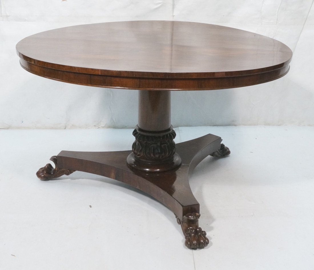 18th c Rosewood Large Round Tilt Top Table. Antiq (1 of 10)
